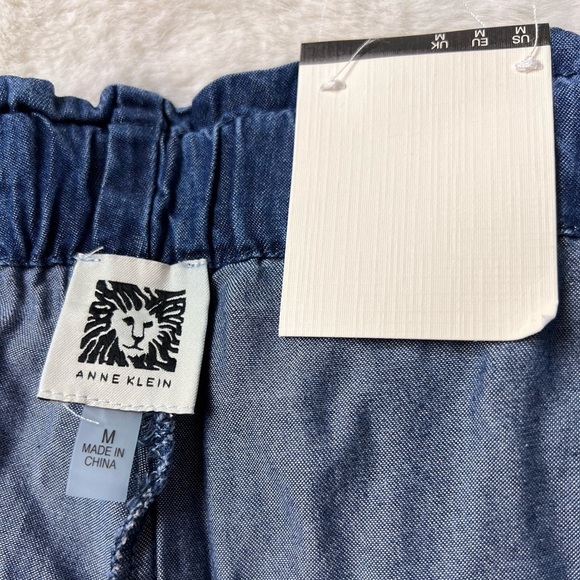 Anne Klein Drawstring Chambray Shorts Size Medium - Picture 14 of 15